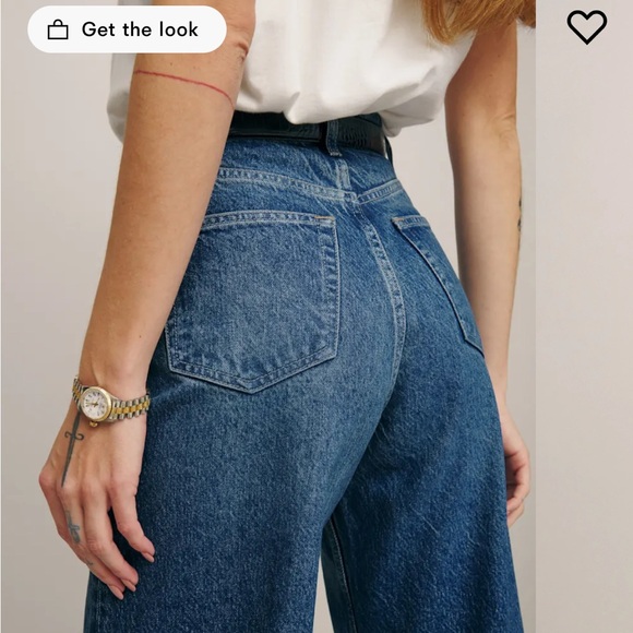 Reformation Cary High Rise Slouchy Wide Leg Jeans, Lanier wash, sz 27 NEW W/TAGS - Picture 5 of 7